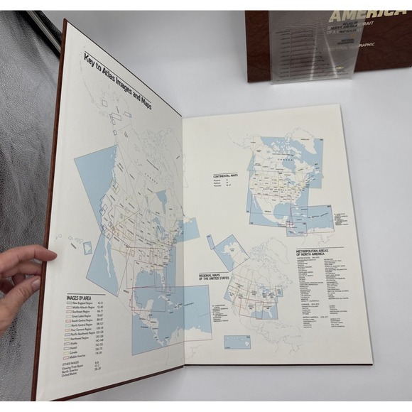 Atlas of North America National Geographic Large Bk HC Slipcover 1987 *freeship - Picture 12 of 16